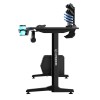ULTRADESK Biurko dla gracza FRAG - WHITE V3, 140x60 cm, 76 cm, z podkładką pod mysz, uchwyt na słuchawki i napój
