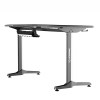 ULTRADESK Biurko dla gracza FRAG - WHITE V3, 140x60 cm, 76 cm, z podkładką pod mysz, uchwyt na słuchawki i napój
