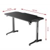 ULTRADESK Biurko dla gracza FRAG - WHITE V3, 140x60 cm, 76 cm, z podkładką pod mysz, uchwyt na słuchawki i napój