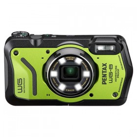 Aparat WG8 Green kompaktní, 5 - 25 mm (odpowiednik formatu 35 mm) Pentax, 20Mpx, CMOS, 01501, czarno-zielony, bardzo 