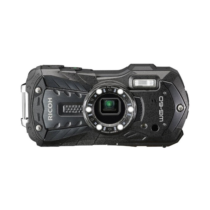 Aparat kompaktowy, WG-60, Ricoh, 383600, czarny, Kit (NEOPRENE CASE + FLOATING STRAP)