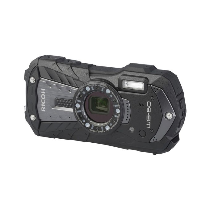 Aparat kompaktowy, WG-60, Ricoh, 383600, czarny, Kit (NEOPRENE CASE + FLOATING STRAP)