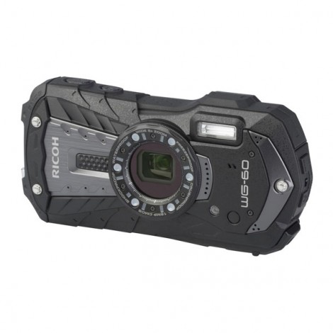 Aparat kompaktowy, WG-60, Ricoh, 383600, czarny, Kit (NEOPRENE CASE + FLOATING STRAP)
