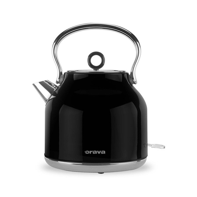 Czajnik retro z analogowym wskaźnikiem temepratury Hiluxe-1 B, 2200W, czarna, orava