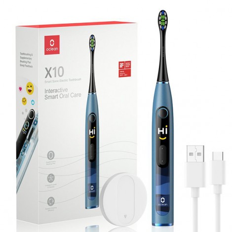 Oclean soniczna Szczoteczka do zębów X10, niebieski Oclean soniczna Szczoteczka do zębów X10, niebieski
