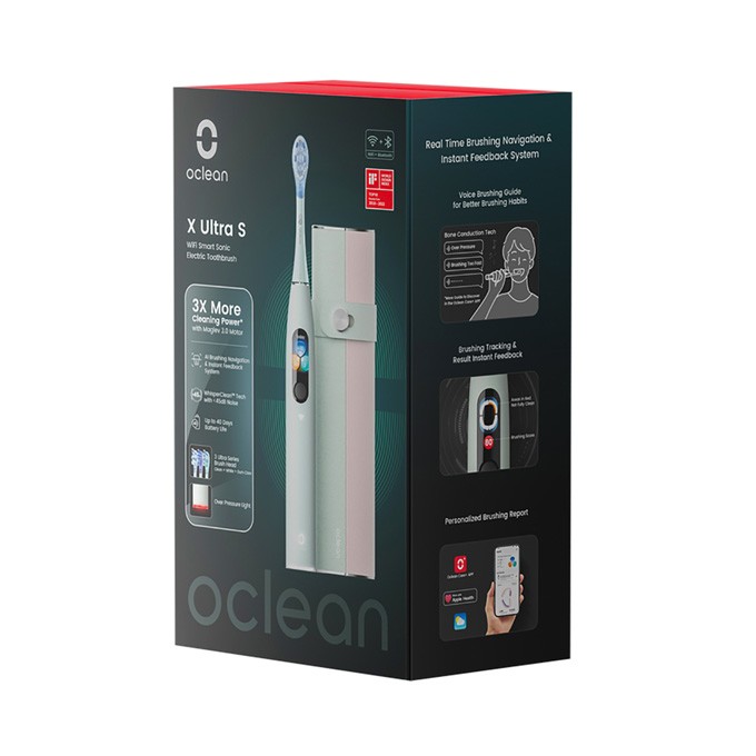 Oclean soniczna szczoteczka X Ultra S, zielony