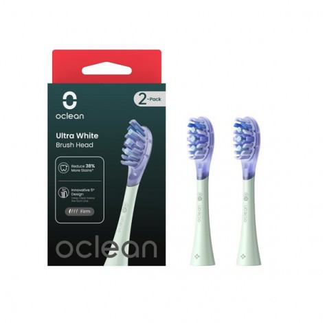 Oclean náhradní hlavice Ultra White, UW01 - 2 ks, zelené Oclean náhradní hlavice Ultra White, UW01 - 2 ks, zelené