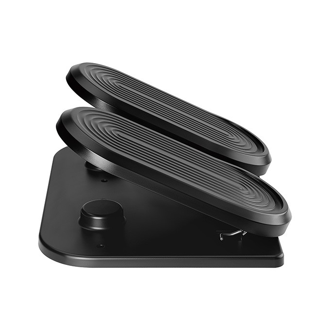 Podstawa ergonomiczna pod nogi, FOOTPODIUM czarny, plastikowy, ULTRADESK