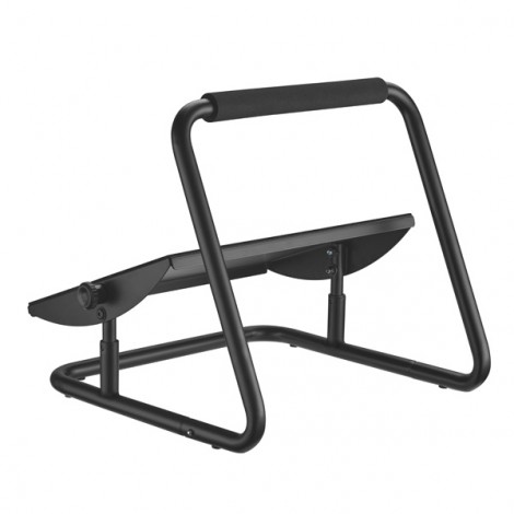 Podstawa ergonomiczna pod nogi, możliwość wyprostowania nóg, czarny, stal, 25 kg nośność, Powerton, regulowana 