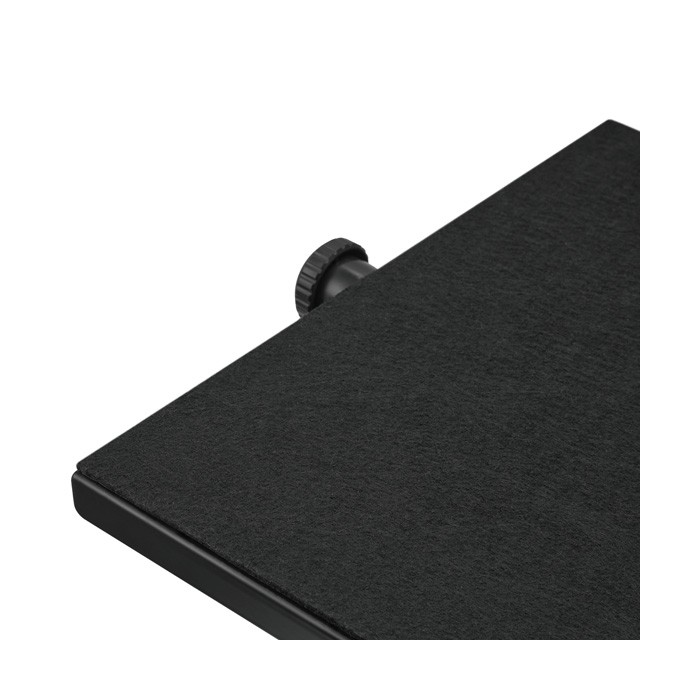 Podstawa ergonomiczna pod nogi, możliwość wyprostowania nóg, czarny, stal, 25 kg nośność, Powerton, regulowana 