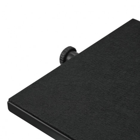 Podstawa ergonomiczna pod nogi, możliwość wyprostowania nóg, czarny, stal, 25 kg nośność, Powerton, regulowana 