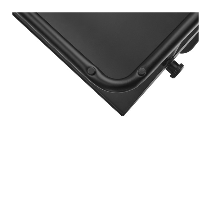 Podstawa ergonomiczna pod nogi, możliwość wyprostowania nóg, czarny, stal, 25 kg nośność, Powerton, regulowana 