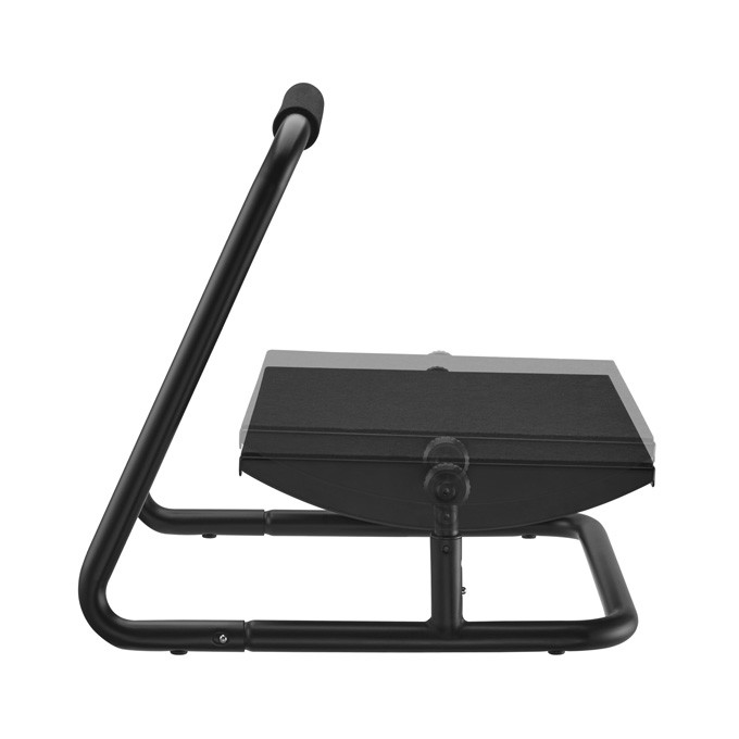 Podstawa ergonomiczna pod nogi, możliwość wyprostowania nóg, czarny, stal, 25 kg nośność, Powerton, regulowana 