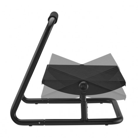 Podstawa ergonomiczna pod nogi, możliwość wyprostowania nóg, czarny, stal, 25 kg nośność, Powerton, regulowana 
