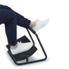 Podstawa ergonomiczna pod nogi, możliwość wyprostowania nóg, czarny, stal, 25 kg nośność, Powerton, regulowana 