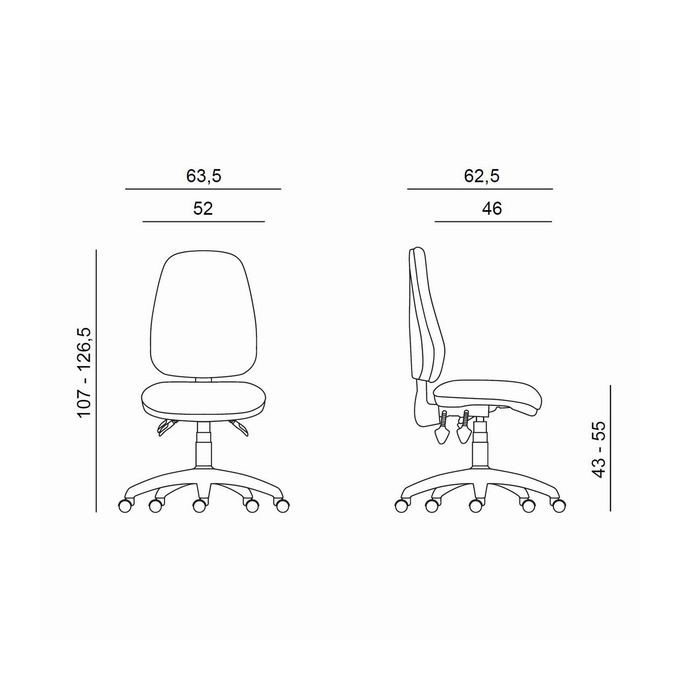 Powerton Ergonomiczny fotel biurowy Anna, Niebieski