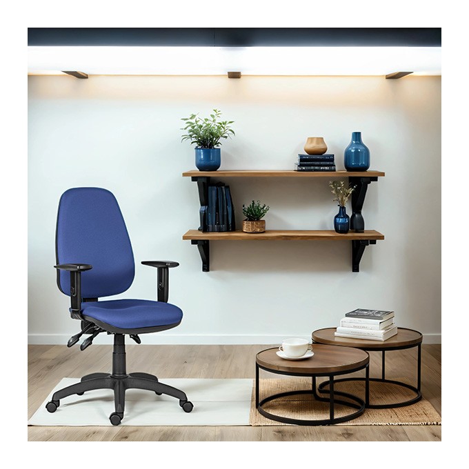 Powerton Ergonomiczny fotel biurowy Anna, Niebieski