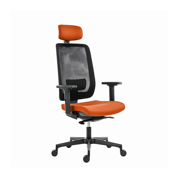 Powerton Ergonomiczny fotel biurowy Lucie, Pomarańczowy