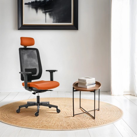 Powerton Ergonomiczny fotel biurowy Lucie, Pomarańczowy