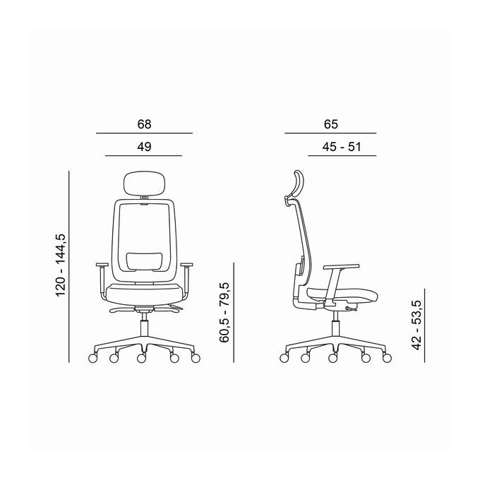 Powerton Ergonomiczny fotel biurowy Lucie, Beż
