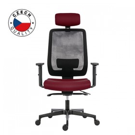 Powerton Ergonomiczny fotel biurowy Lucie, Czerwony