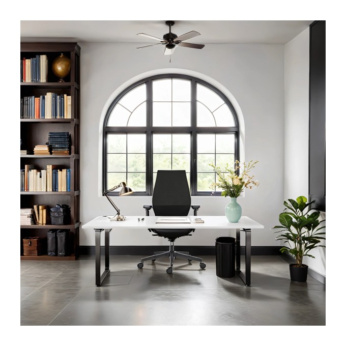 Powerton Ergonomiczny fotel biurowy Sima, Czarny