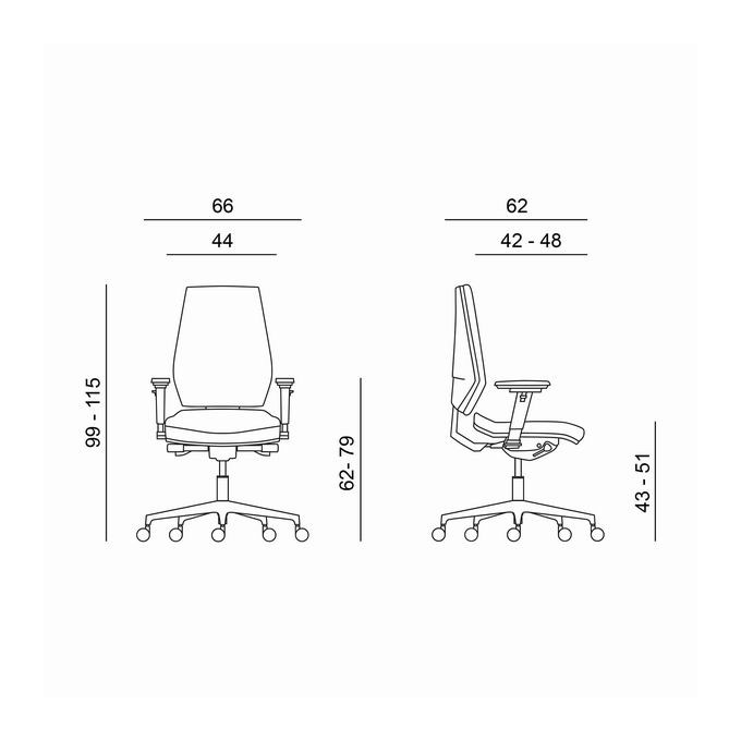 Powerton Ergonomiczny fotel biurowy Sima, Szary