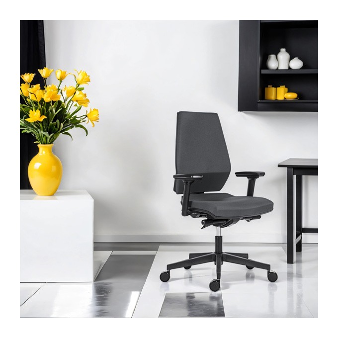 Powerton Ergonomiczny fotel biurowy Sima, Szary