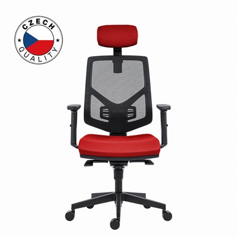 Powerton Ergonomiczny fotel biurowy Tina, Czerwony