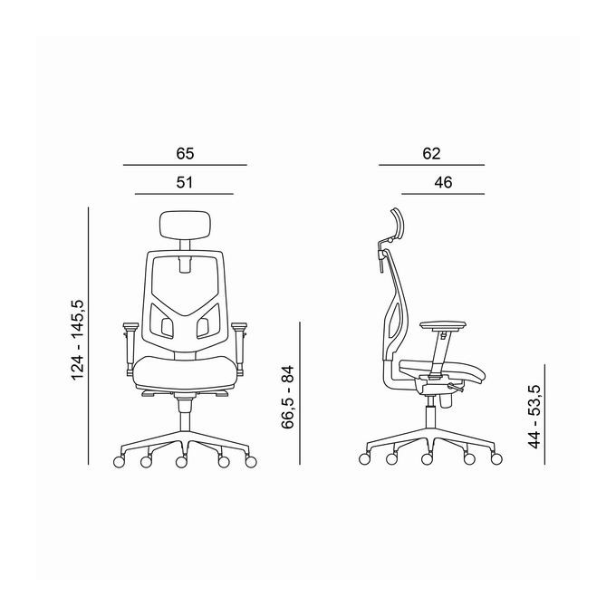 Powerton Ergonomiczny fotel biurowy Tina, Czerwony