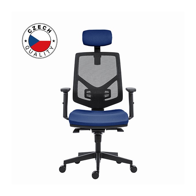 Powerton Ergonomiczny fotel biurowy Tina, Ciemny niebieski