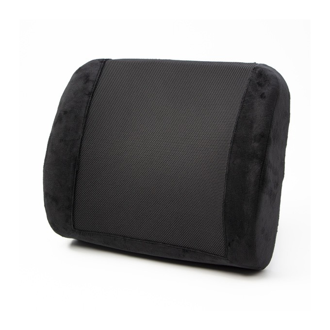 Podparcie lędźwiowe, uniwersalny, ergonomiczna, czarna, pianka z efektem pamięci