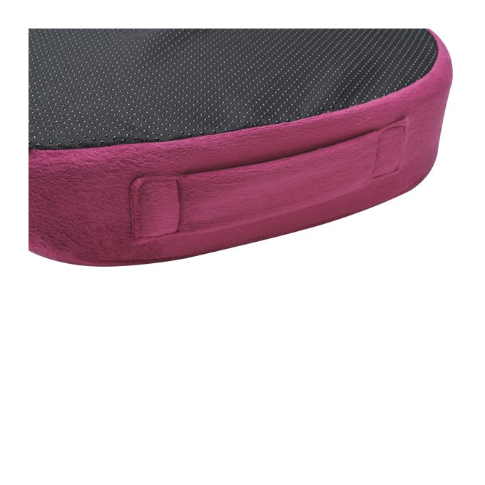 Ortopedyczna poduszka, na fotel biurowy, ergonomiczna, red satin (czerwone wino), pianka z efektem pamięci, Powerton