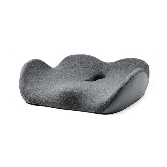 Zestaw poduszka lędźwiowa i poduszka siedziska, ergonomiczna, antracytowy, pianka z efektem pamięci, Powerton