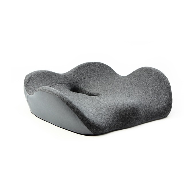 Zestaw poduszka lędźwiowa i poduszka siedziska, ergonomiczna, antracytowy, pianka z efektem pamięci, Powerton