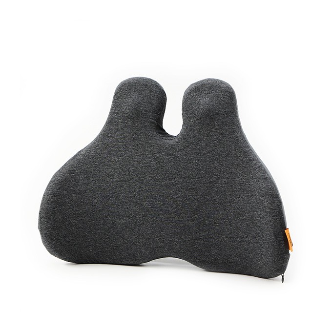 Zestaw poduszka lędźwiowa i poduszka siedziska, ergonomiczna, antracytowy, pianka z efektem pamięci, Powerton