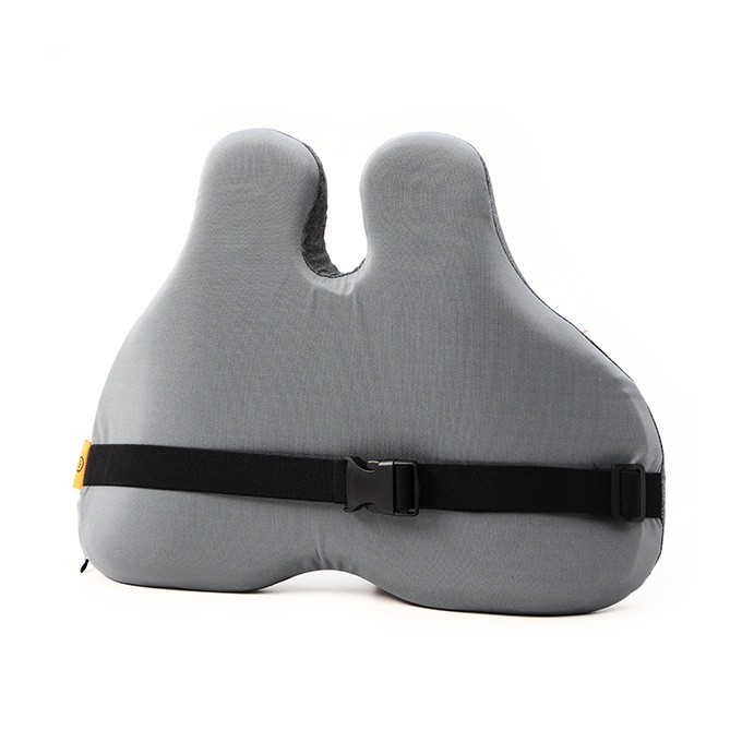 Zestaw poduszka lędźwiowa i poduszka siedziska, ergonomiczna, antracytowy, pianka z efektem pamięci, Powerton