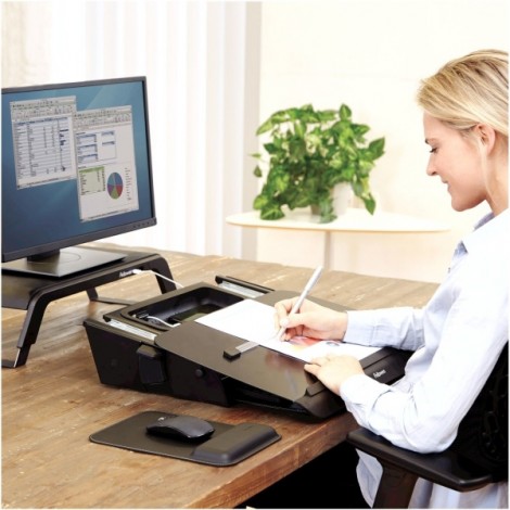 Baza na dokumenty Fellowes HANA stołowy, regulowany kąt nachylenia, czarny, A3, metal, Fellowes