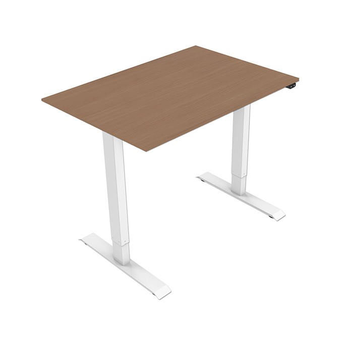 Biurko, elektycznie regulowany, 75x120cm, regulacja rozstawu 500mm, biały, 70 kg nośność, ergo