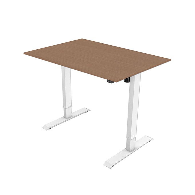 Biurko, elektycznie regulowany, 75x120cm, regulacja rozstawu 500mm, biały, 70 kg nośność, ergo