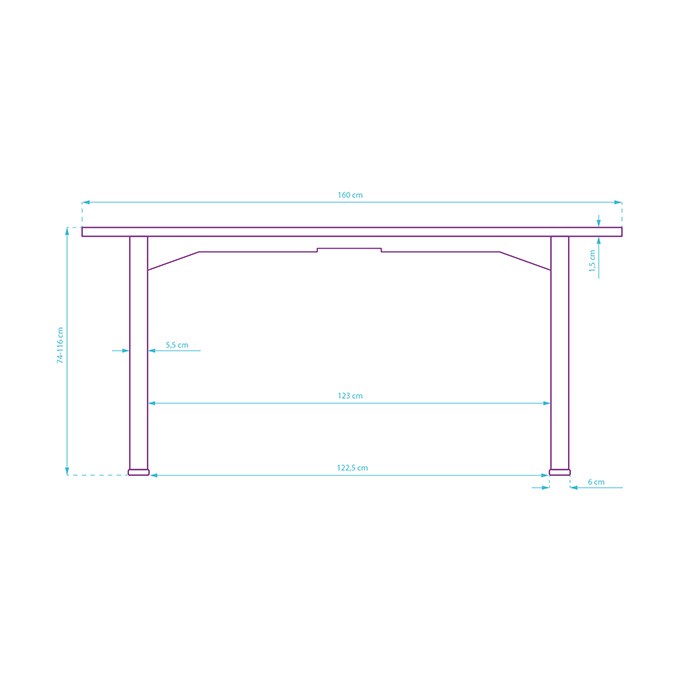 Biurko, elektycznie regulowany, 160x75 cm, 74-116 cm, UPLIFT, z podkładką pod mysz XXL, ULTRADESK