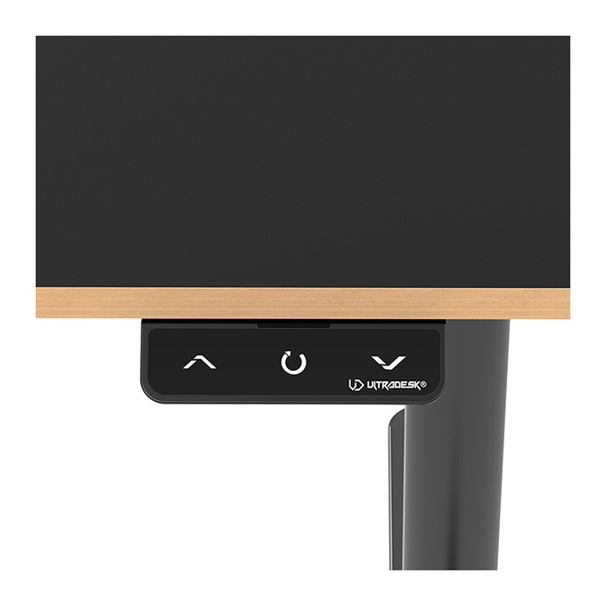 Biurko dla dzieci, elektycznie regulowany, 120X60 cm, 55-81 cm, PULSAR, czarny, ULTRADESK