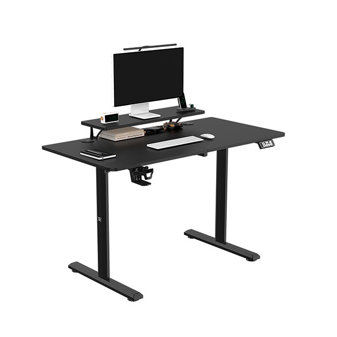 Biurko, elektycznie regulowany, 120X60 cm, 72-117 cm, HIGHLANDER BLACK, czarny, ULTRADESK