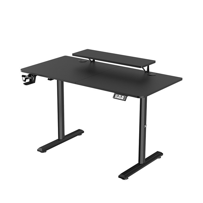 Biurko, elektycznie regulowany, 120X60 cm, 72-117 cm, HIGHLANDER BLACK, czarny, ULTRADESK