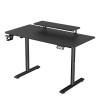 Biurko, elektycznie regulowany, 120X60 cm, 72-117 cm, HIGHLANDER BLACK, czarny, ULTRADESK