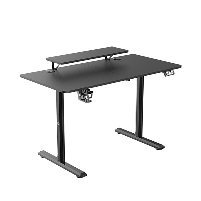 Biurko, elektycznie regulowany, 120X60 cm, 72-117 cm, HIGHLANDER BLACK, czarny, ULTRADESK