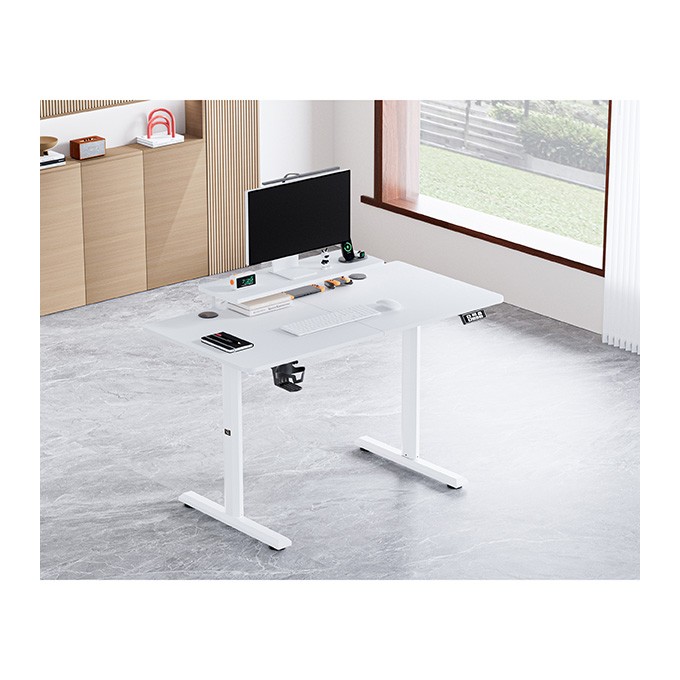 Biurko, elektycznie regulowany, 120X60 cm, 72-117 cm, HIGHLANDER WHITE, biały, ULTRADESK