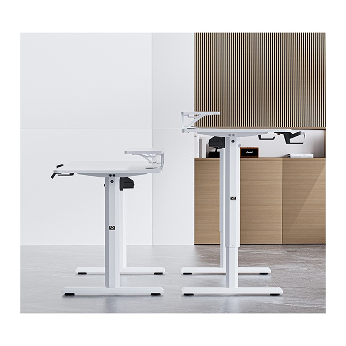 Biurko, elektycznie regulowany, 120X60 cm, 72-117 cm, HIGHLANDER WHITE, biały, ULTRADESK