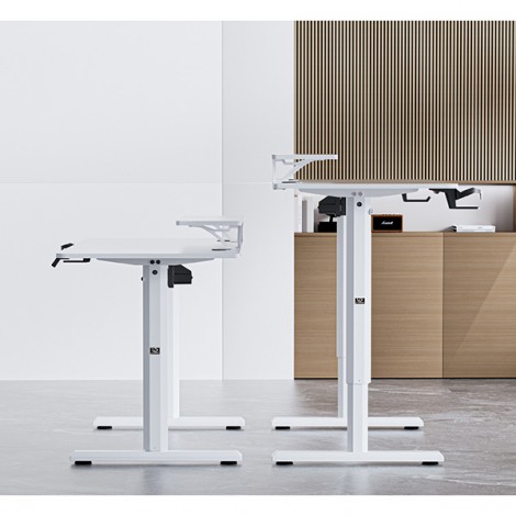 Biurko, elektycznie regulowany, 120X60 cm, 72-117 cm, HIGHLANDER WHITE, biały, ULTRADESK