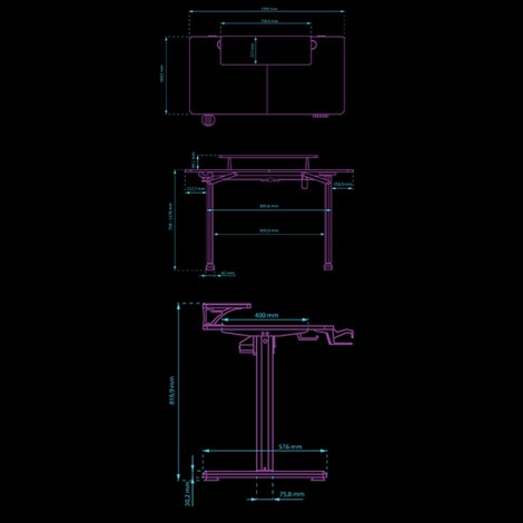 Biurko, elektycznie regulowany, 120X60 cm, 72-117 cm, HIGHLANDER WHITE, biały, ULTRADESK
